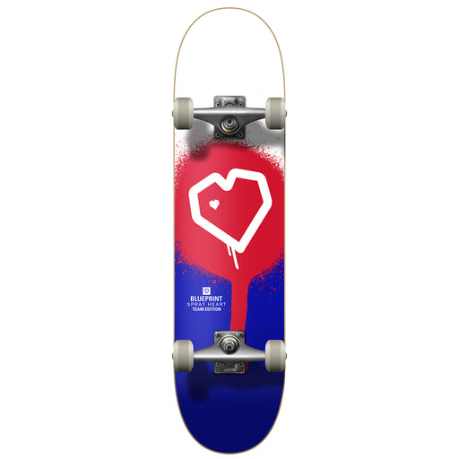 Blueprint Complete - Spray Heart Red/Blue 7.75"