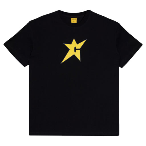 Carpet Company C-Star T-Shirt - Black/Yellow Front