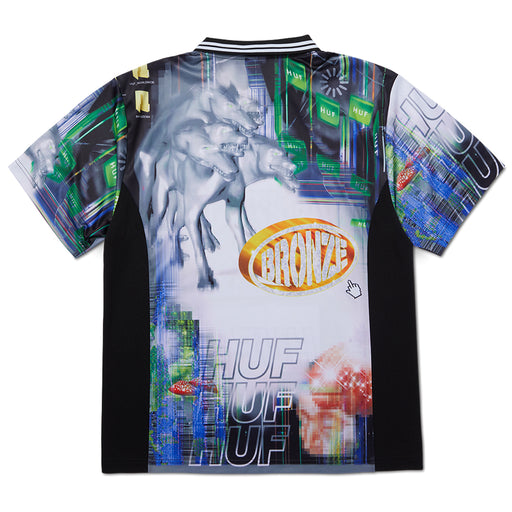 HUF x Bronze Glitched Soccer Jersey - Multi Back