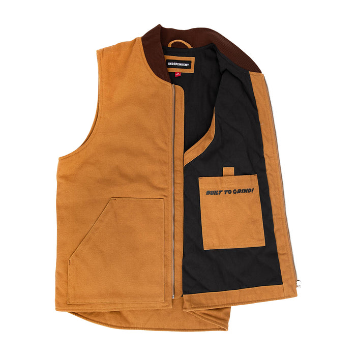 Independent Figueroa Work Vest - Maple Brown Detail