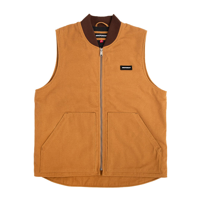 Independent Figueroa Work Vest - Maple Brown Front