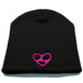 Limosine Heart Beanie - Black/Pink