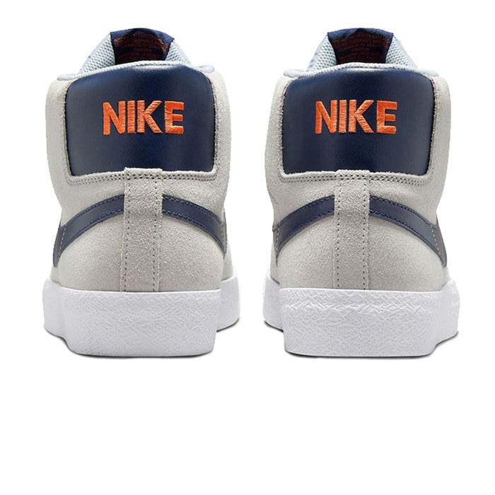 Nike SB Blazer Mid - Wolf Grey / Navy FD0731-004 Heel