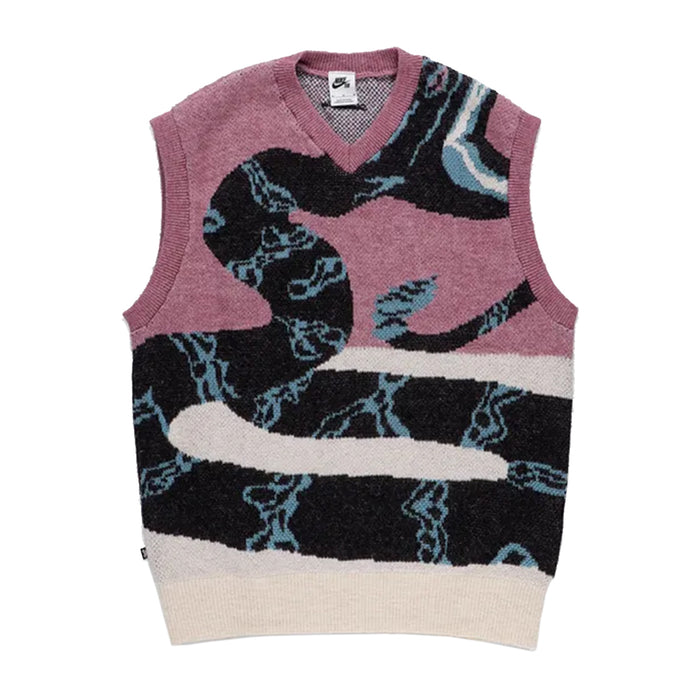 Nike SB Snake Sweater Vest - Plum Dust FV7391-523 Front