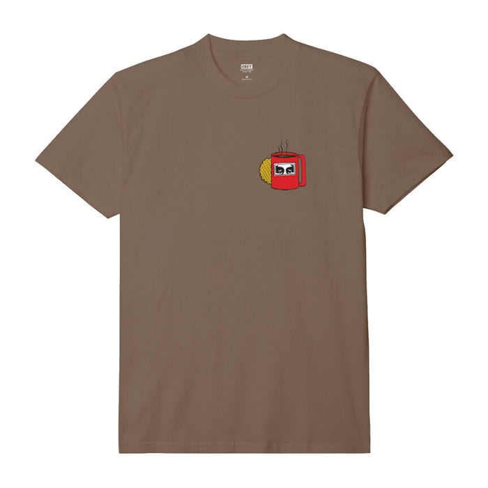 Obey Coffee Cup T-Shirt - Silt Front