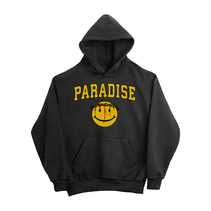 Paradise NYC Smiley Jesus Hoodie - Black Front