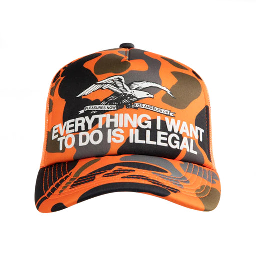 Pleasures Illegal Trucker - Orange Camo