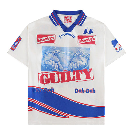 Pleasures x Shorty's Guilty Soccer Jersey - Blue Front