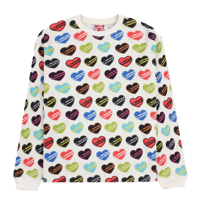 Pleasures x Shorty's Heart Thermal Long Sleeve - Natural Front