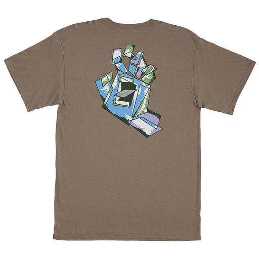 Santa Cruz Screaming Scratched Hand T-Shirt - Dusty Brown Back