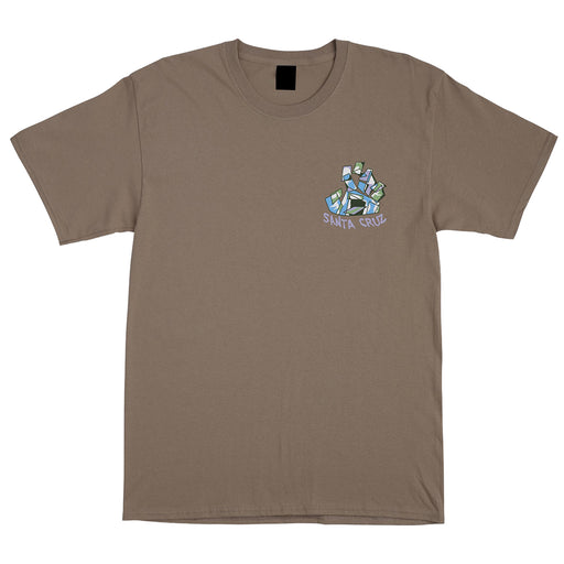 Santa Cruz Screaming Scratched Hand T-Shirt - Dusty Brown Front