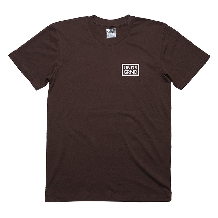 Underground Box Logo T-Shirt - Chocolate Front