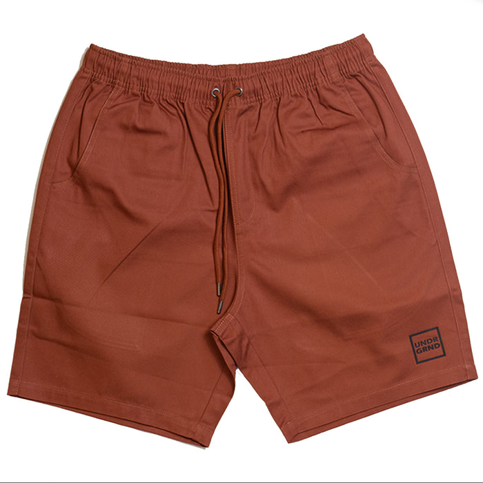 Underground  Box Logo Walk Shorts - Clay Front