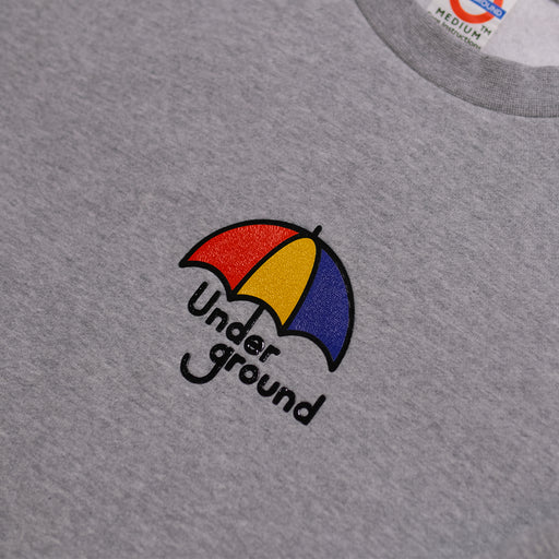 Underground Rainy Days Crew - Heather Grey Chest Detail