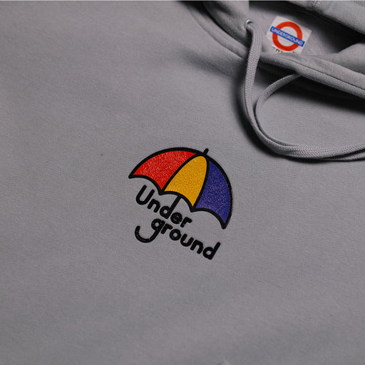 Underground Rainy Days Hoodie - Smoke Chest Detail