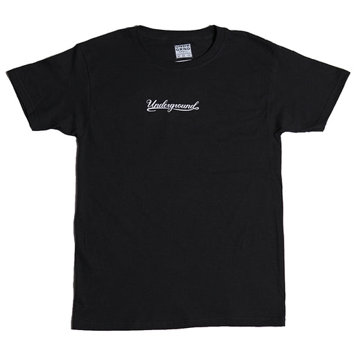 Underground Script T-Shirt - Black Front